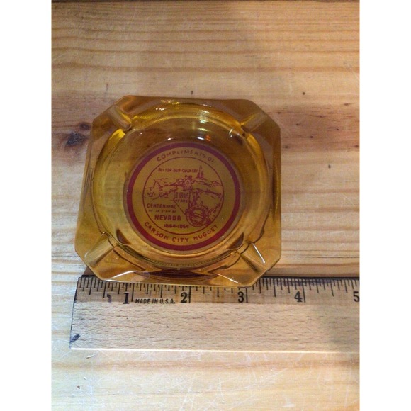 Vintage Casino Ashtray NUGGET CASINO Carson City Nevada 100 yr anniversary - Picture 1 of 4